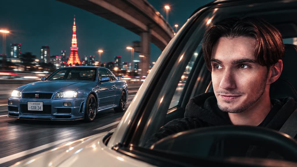 Miniature Japon GTR Tokyo by night
